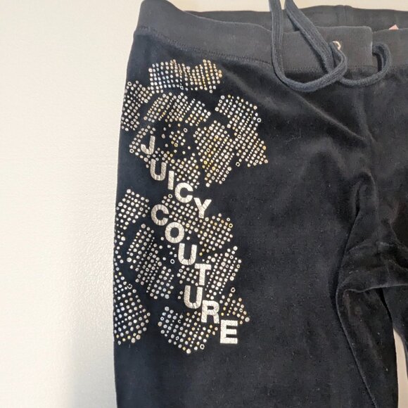 Juicy Couture Size Medium Black Velour Joggers - Picture 8 of 15